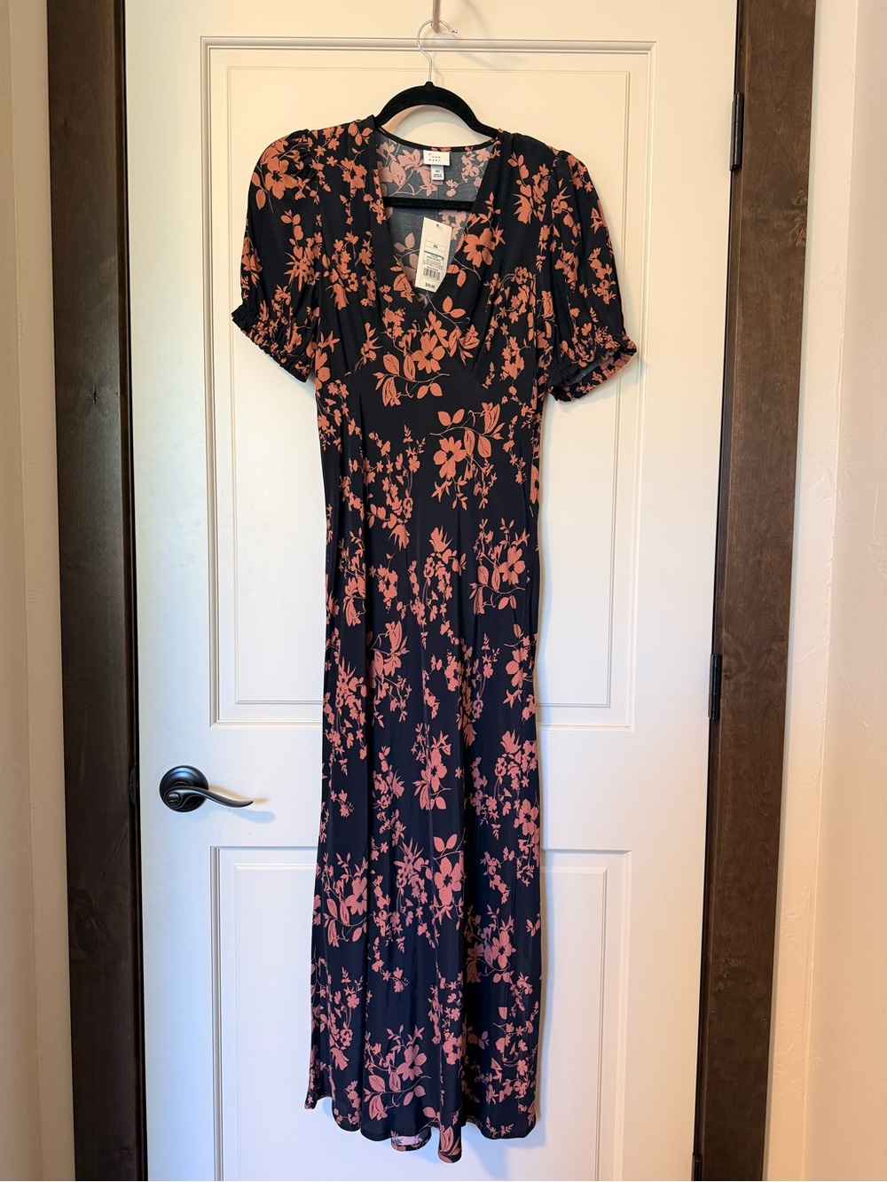 a new day Black Maxi Dress with Floral Print